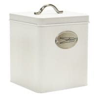Preston White & Silver Storage Canister, Medium
