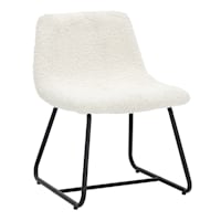 Tiny Dreamers Drake Kids Accent Chair, White Sherpa