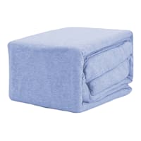 3-Piece Blue Jersey Sheet Set, Twin XL