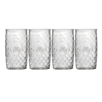 Set of 4 Honeycomb Highball Glasses