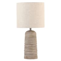 Found & Fable Brown Ribbed Medium Table Lamp with Shade, 23.5"