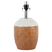 Honeybloom Tan Textured Ceramic Lamp Base, 14.5"