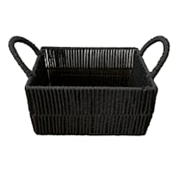 Black Paper Storage Basket, Medium