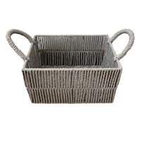 Grey Paper Storage Basket, Large