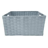 Blue Paper Rope Rectangle Storage Basket, Medium