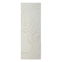 (A492) Crosby St. Lagon Ivory High-Low Runner, 2x6