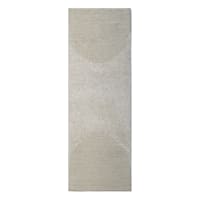 (A493) Crosby St. Ivory Half Moon Design Tufted Runner, 2x6