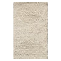 (A493) Crosby St. Ivory Half Moon Design Tufted Accent Rug, 2x4