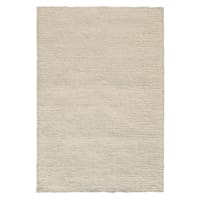 (A494) Honeybloom Ivory Chunky Knit Patterned Area Rug, 8x10