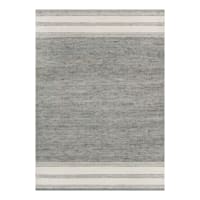 A483) Laila Ali Albion Grey Striped Woven Area Rug, 8x10