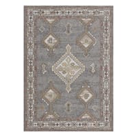 (A501) Jolene Grey Hooked Area Rug, 5x7