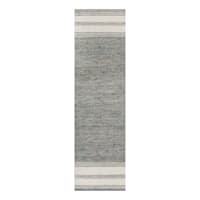 (A499) Ty Pennington Thornton Grey Woven Runner, 2x7