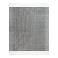 (B854) Found & Fable Agra Black & White Woven Area Rug, 7x9