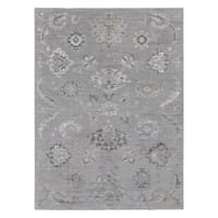 (A504) Found & Fable Fairfield Grey Floral Woven Accent Rug, 3x5