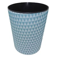 Teal Triangle Deco Round Wastebasket, 18"