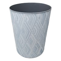Deco Abstract Round Wastebasket, Light Blue