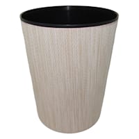 Taupe Lined Decor Round Wastebasket, 18"