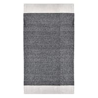 (A497) Crosby St. Grey Verve Knotted Woven Accent Rug, 2x4