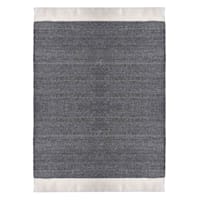 (A497) Crosby St. Grey Verve Knotted Woven Area Rug, 8x10