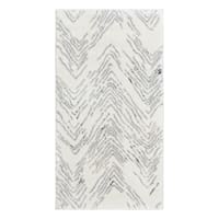 (C201) Found & Fable Mylah White Strato Shag Accent Rug, 3x5