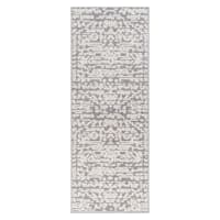 (B862) Found & Fable Lyna Grey & White Patterned Washable Area Rug, 8x10