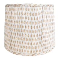 Honeybloom Neutral Patterned Medium Table Lamp Shade, 10x14x10