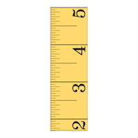 Tiny Dreamers Ruler Growth Chart Canvas Wall Art, 12x40