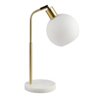 Crosby St. Gold Marble Globe Task Lamp, 19"