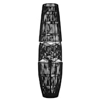 Black Paper Rope Uplight Floor Lamp, 35"