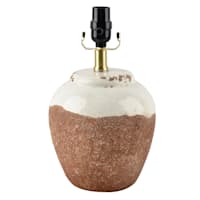 Honeybloom Natural Ceramic Two-Toned Textured Small Lamp Base, 12"