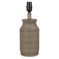 Found & Fable Brown Wood Textured Small Lamp Base, 13"