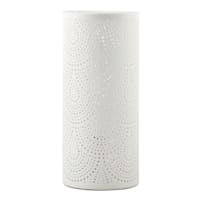 Found & Fable White Ceramic Cutout Uplight Lamp, 11"