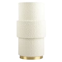 Crosby St. White Textured Fabric Uplight Lamp, 15"