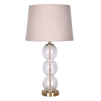 Providence Gold Bubble Glass Medium Table Lamp with Shade, 25"