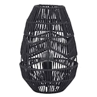 Found & Fable Black Woven Uplight Lamp, 12"