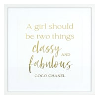 A Girl Should Be Two Things Classy & Fabulous Wall Sign, 19"