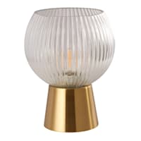 Clear Ribbed Uplight Lamp, 7.7"