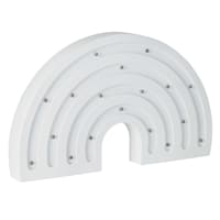 Tiny Dreamers White Wooden Rainbow Decor, 11"