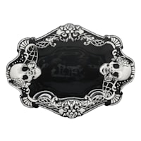 Halloween Skeleton Oval Ceramic Platter, 15x13