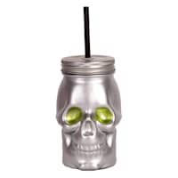 Glass Skull Sipper, 18oz