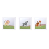Tiny Dreamers 3-Piece Animal Wall Mirror Set, 12"