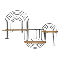 Crosby St. Rainbow Metal & Wood Wall Shelf, 24x18