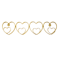 Gold Heart Wall Hooks, 16x14