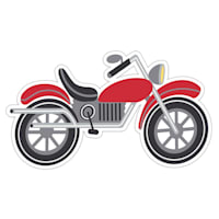 Tiny Dreamers Motorcycle Wall Decor, 8x14