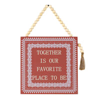 Honeybloom Pink Beaded Wall Sign, 10"