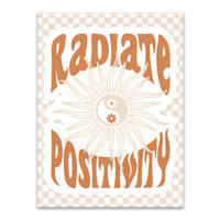 Radiate Positivity Canvas Wall Sign, 16x20