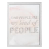 Laila Ali Glass Framed Kind People Are My Kind of People Print Wall Sign, 11x14