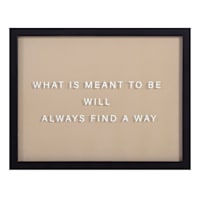 Crosby St. Glass Framed Meant to Be Print Wall Sign, 14x11