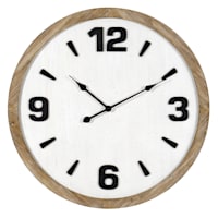 Ty Pennington Round Wooden Wall Clock, 28"