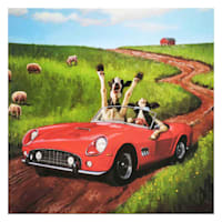 Runaway Cows Canvas Wall Art, 12"